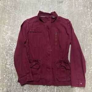 Pacsun LA Hearts Jacket Burgundy size Large